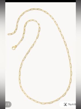 Kendra Scott Courtney Paperclip Necklace in Gold like new #1767